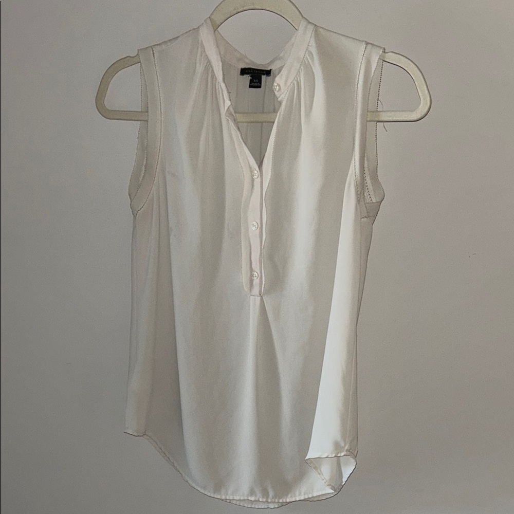 Ann Taylor Ivory Sleeveless Blouse